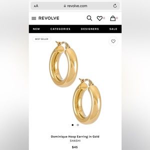 Dominique Hoop Earring in Gold